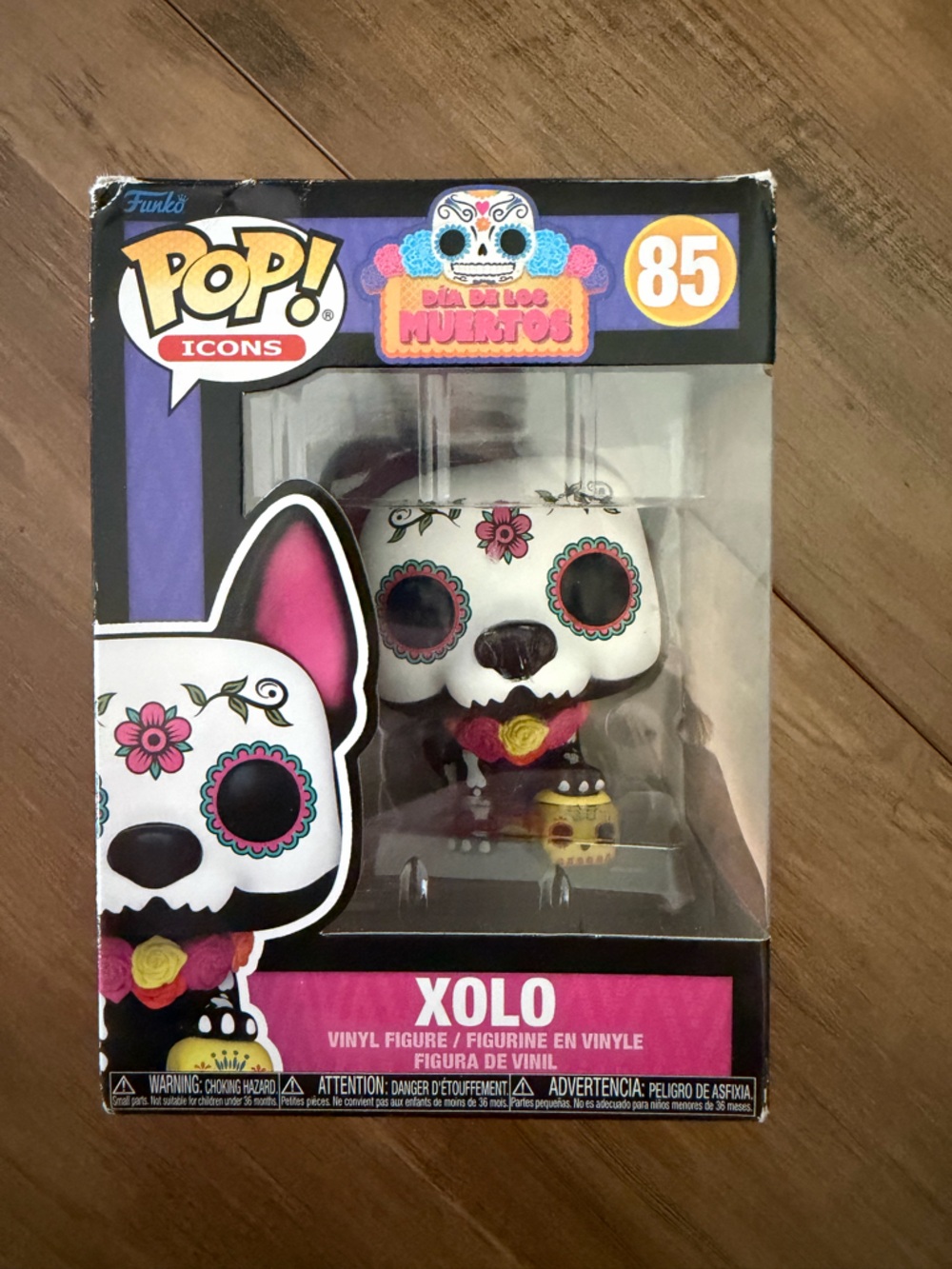 Funko Pop! Icons Day of the Dead Sugar Skull Figure - White, Pink & Teal
